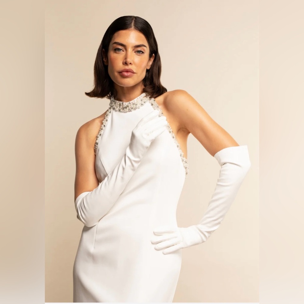White Italian Unlined Debutante/Bridal Gloves